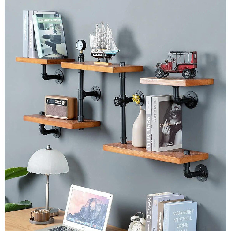 Efaz 3 Piece Solid Wood Floating Shelf