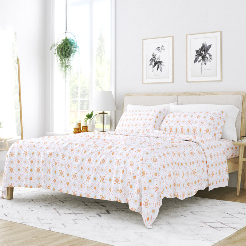 Aztec Dreams Twin Microfiber Sheet Set in Multicolor Print