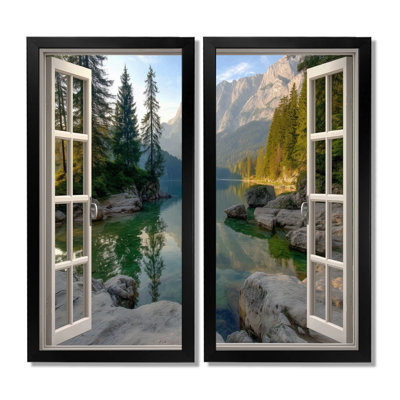 Calm Windows Views Of Banff - Coastal Windows, impression sur toile 2 pièces
