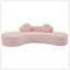 Canapé courbé de 105,5 po, canapé minimaliste moderne, canapé de 3 à 4 places avec 2 coussins, chambre à coucher, sans assemblage requis, velours côtelé en forme de point (anti-froissement)-1696451983