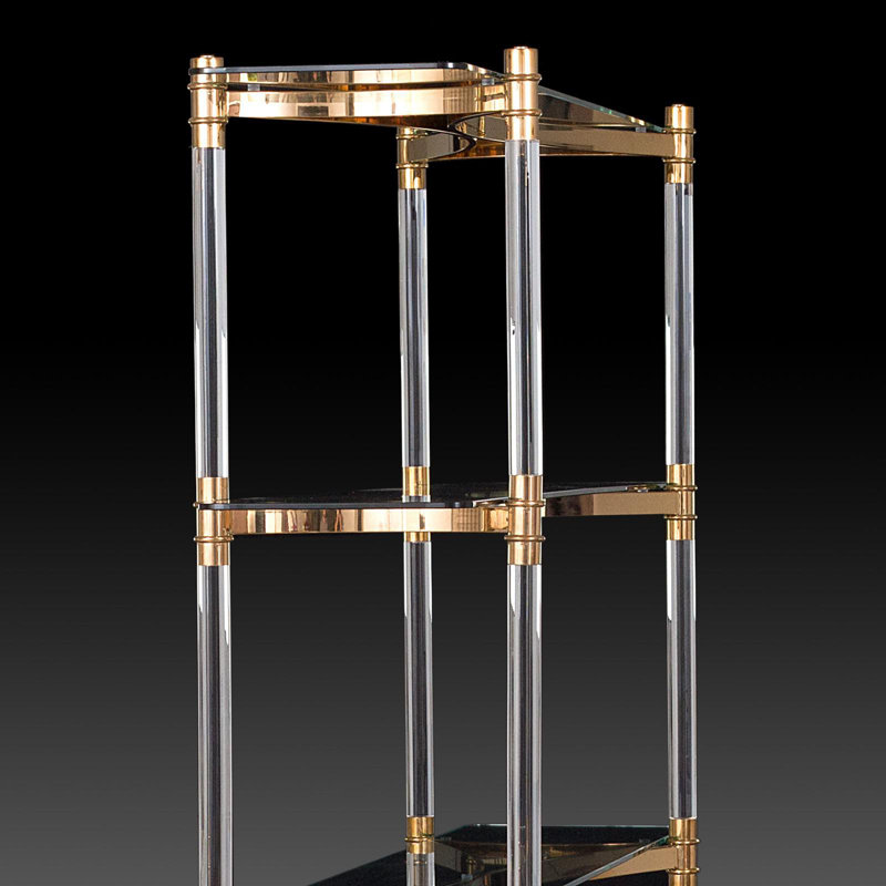 Varossi Etagere Bookcase, Rose Gold