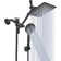 Shower Head, 8‘’ High Pressure Rainfall/Handheld Shower Combo With 11'' Extension Arm, 9 Settings, Anti-Leak Shower Head With Holder, Height/Angle Adjustable, Chrome, Matte Black
