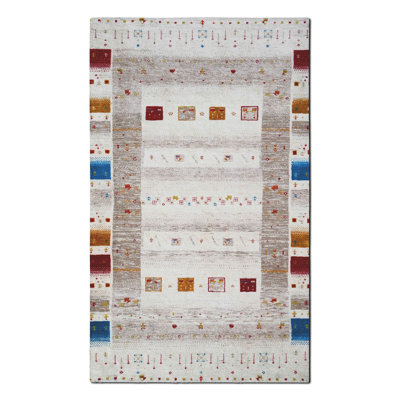 Multicolor Woven Base Machine Washable Rug
