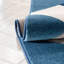 Tapis bleu à motif géométrique de losanges-2141114530