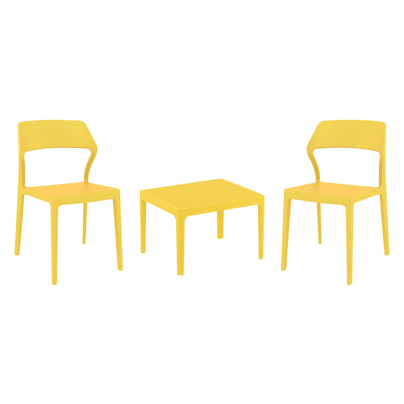 Farrah Snow 2 Person Seating Set, Yellow
