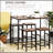 5-Piece Industrial Dining Table Set, Bar Table & 4 Stools, Durable And Stylish For Modern Kitchens And Entertaining Spaces