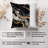 Abstract Black & Gold Geode Crystals Marble IV Modern