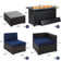 Wicker 4 - Person Modular Patio Conversation Sets with Cushions