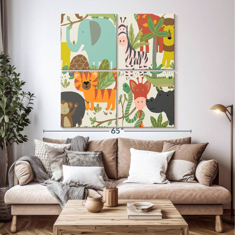 Ashelle Jungle Party, 50" H x 50" W