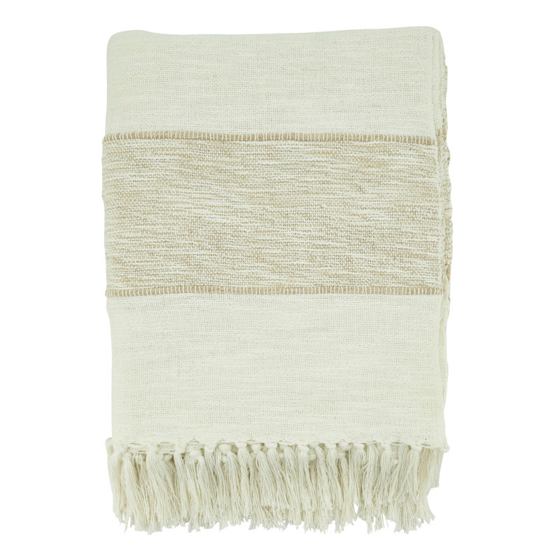 Hand Woven Throw Blanket, Natural