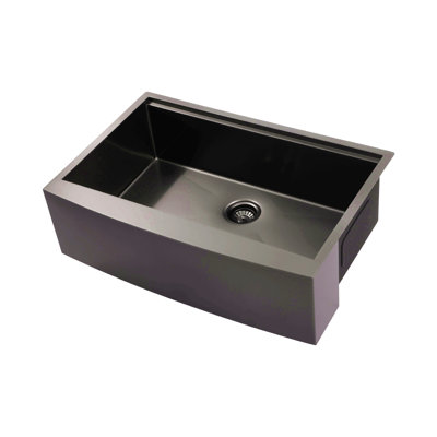 33X22X10"Farmhouse Apron Single Bowl Stainless Steel Kitchen Sink With Workstation