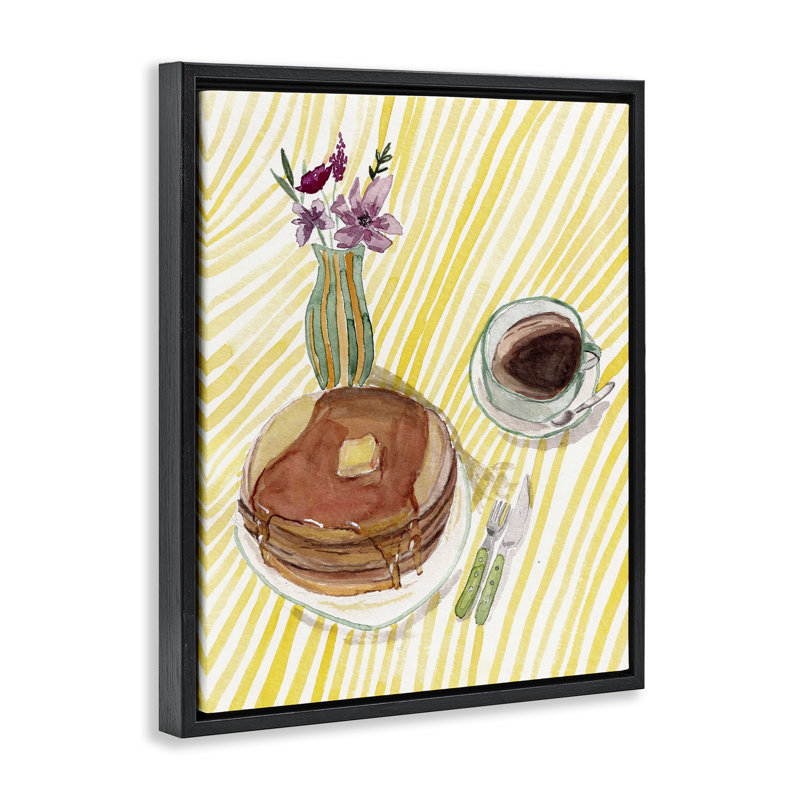 Cadre flottant pour table de petit-déjeuner Pancake, Cadre flottant noir de jais, H 21 po x l 17 po