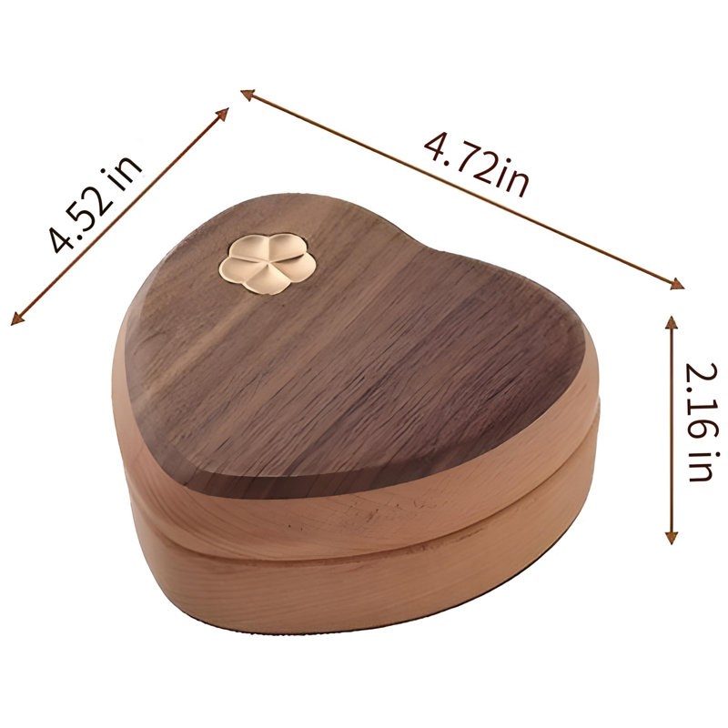 Suiyuan Love Walnut Jewellery Storage Box - High End, Exquisite And Portable, Guarding Every Precious Item