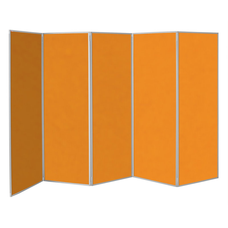  Light Free-Standing Bulletin Board 180cm H x 300cm W, Grey, Orange