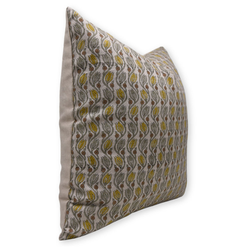Housse de coussin d'intérieur / extérieur Floral Linen, Carré, 22 po x 22 po