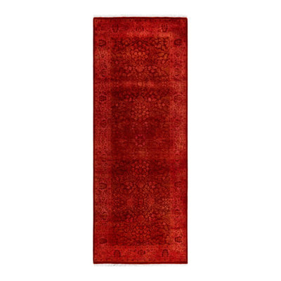 Tapis de couloir surteint orange / noir 3 pi x 8 pi 3 po One-of-a-Kind