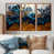 Toile avec cadre flottant brun