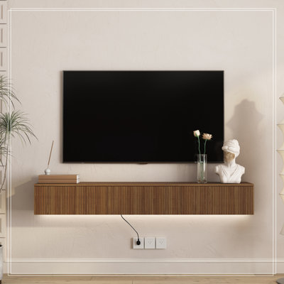 65" Fluted Wall Modern TV Stand For Tvs