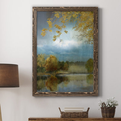 Golden Leaves - Peinture sur toile encadrée