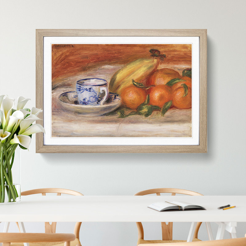 Still Life with Fruits Vol.2 by Pierre-Auguste Renoir - Picture Frame Painting, Oak, 48cm H x 65cm W x 2cm D