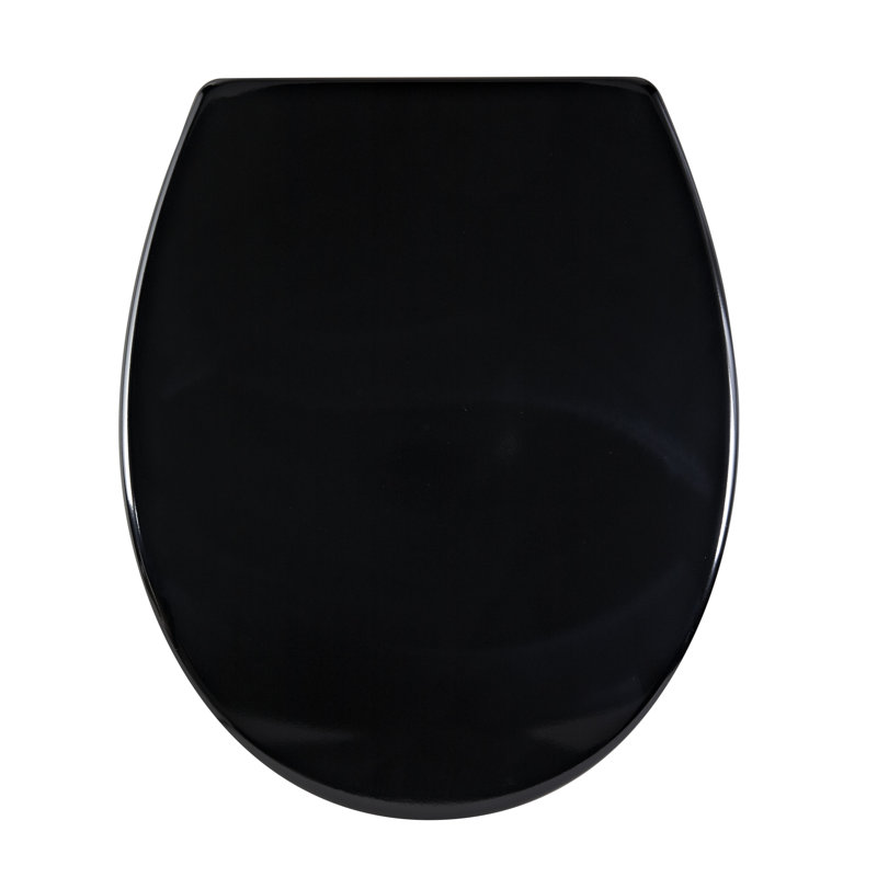 Salvatore Soft Close Round Toilet Seat, Black
