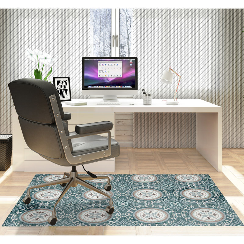 Tapis de chaise rectangulaire Juga, L 36 po x L 60 po, Émeraude