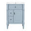 Meuble-lavabo de 24 po avec lavabo, armoire de salle de bain autoportante avec tiroir rabattable, tablette réglable, structure en bois d'hévéa massif, panneaux de fibres à densité moyenne et poignées en métal-1496200418