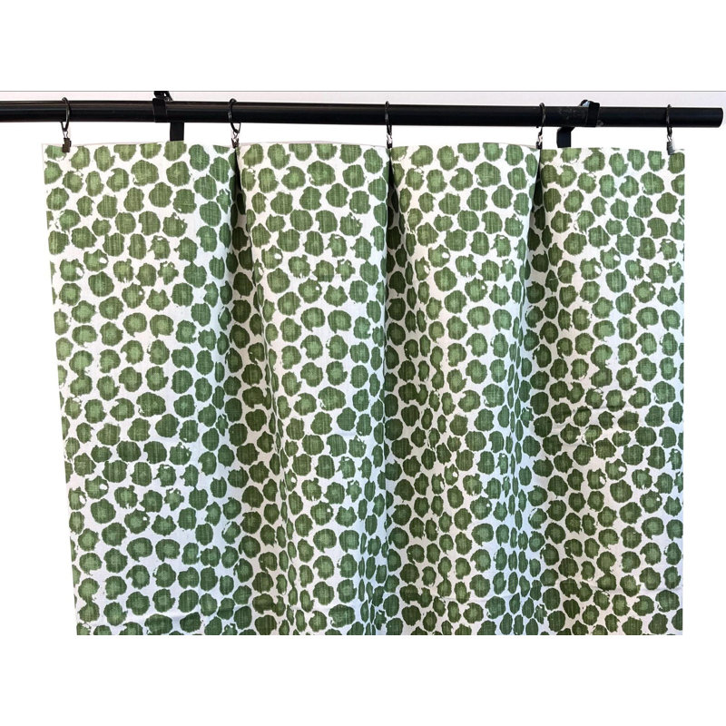 Green Moss Chartreuse Abstract Leopard Print Curtains, 50" W x 96" L