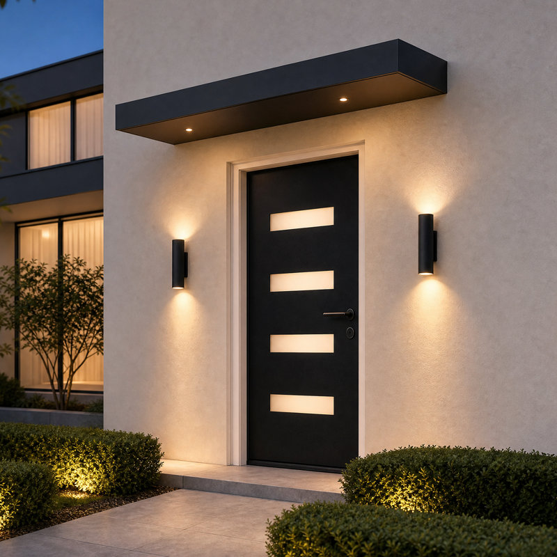 Porte d'entrée 36 po x 80 po Modern, Côté gauche