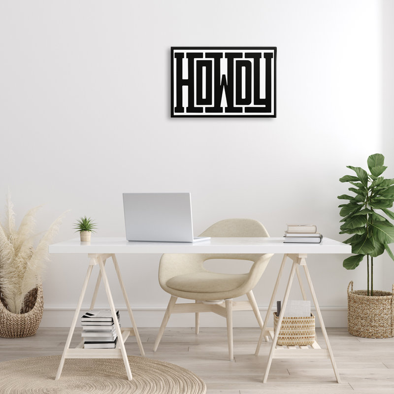 Art mural sur toile "Bold Howdy", par Lettré et doublé, H 16 po x l 24 po