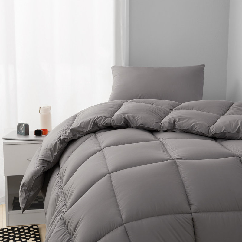 Cool Being Thick - Coma Inducer Oversized Comforter Set, Twin Extra Long Comforter + 1  Pillow Sham, Gray