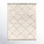 Morocco Geometric Handmade Tufted Ivory Area Rug-55742785