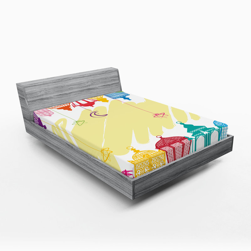 Multicolore Ambesonne Eastern Art, Drap-housse de taille double