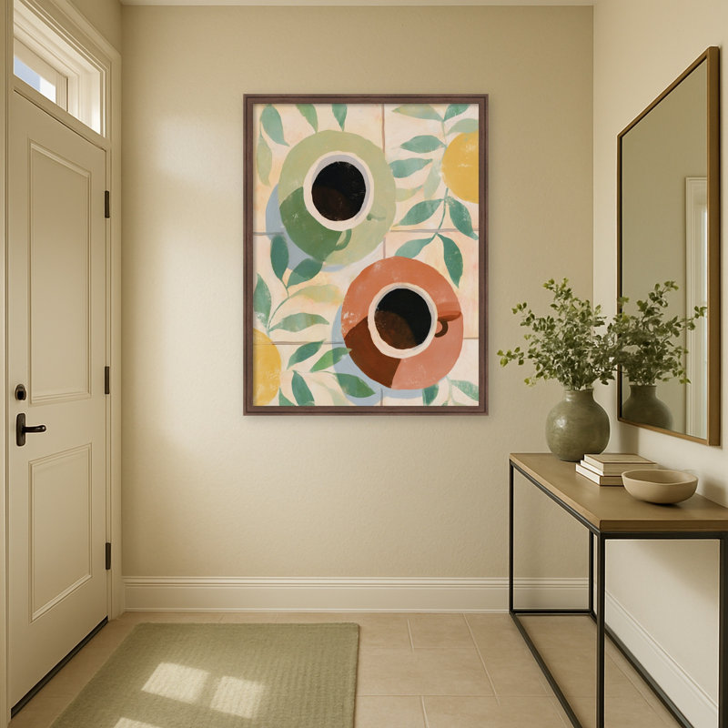 «Coffee Time No. 05» par Treechild, reproduction d'art sur toile encadrée, Brun moyen Florence
