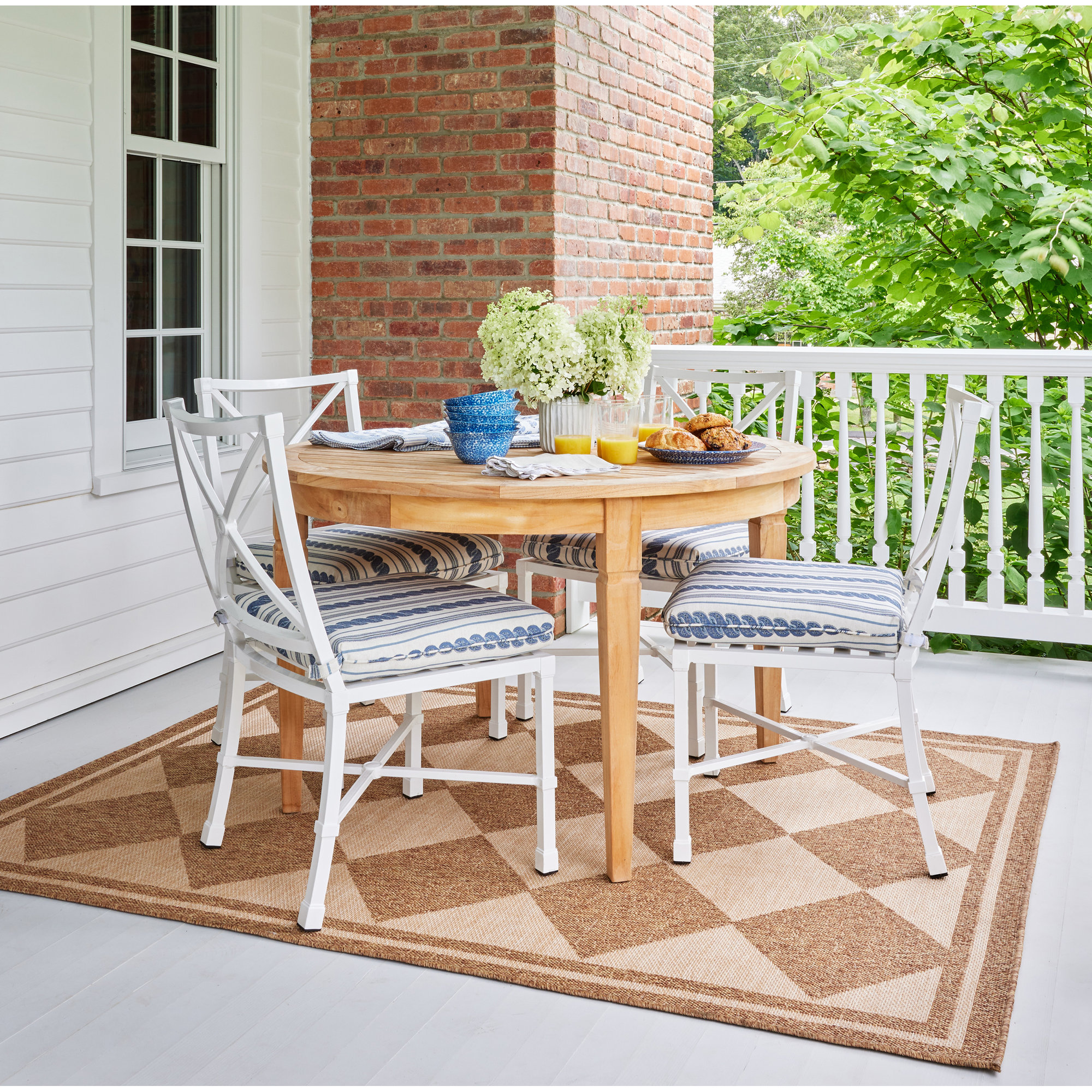 Erin Gates by Momeni Saybrook Diamond Indoor/Outdoor Area Rug, Rectangle 5'3" x 7'