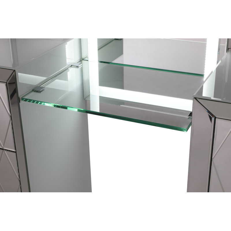Vanity With Mirror, Silver