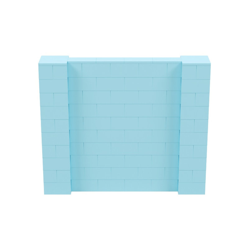 Ensemble mural de blocs géants 7 'T, H 60 po x l 72 po x P 12 po, Bleu clair
