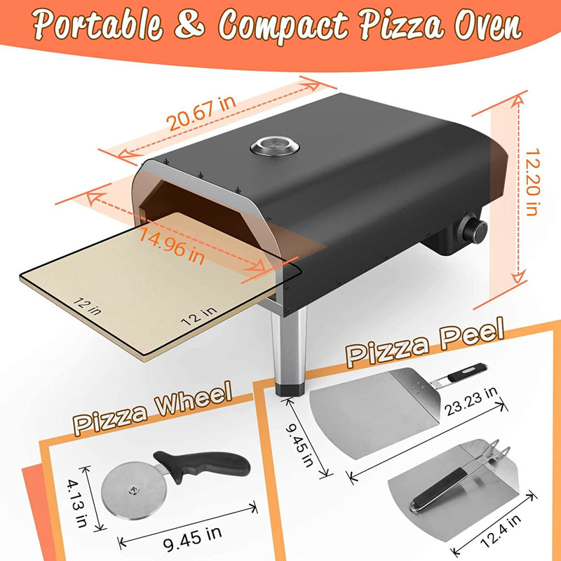 RESVIN Built-In Liquid Propane Pizza Oven