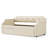Upholstered Daybed With Trundle, Wood Slat Support,Upholstered Frame Sofa Bed, Twin, Beige-1472157525