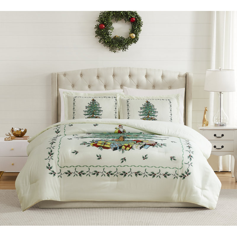Ivory Microfiber Comforter Set, King Comforter + 2 King Shams