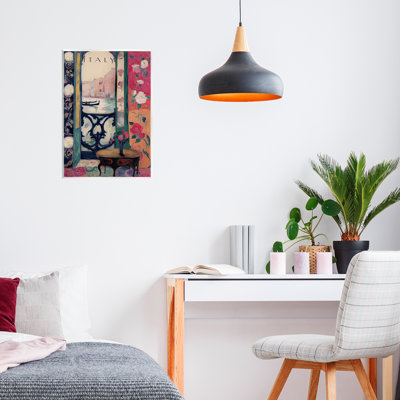 Plaque murale Italie Spring Canal View, design par Annabelle Hall