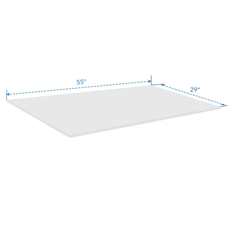 55" Tabletop For Sit-Stand Desk, White