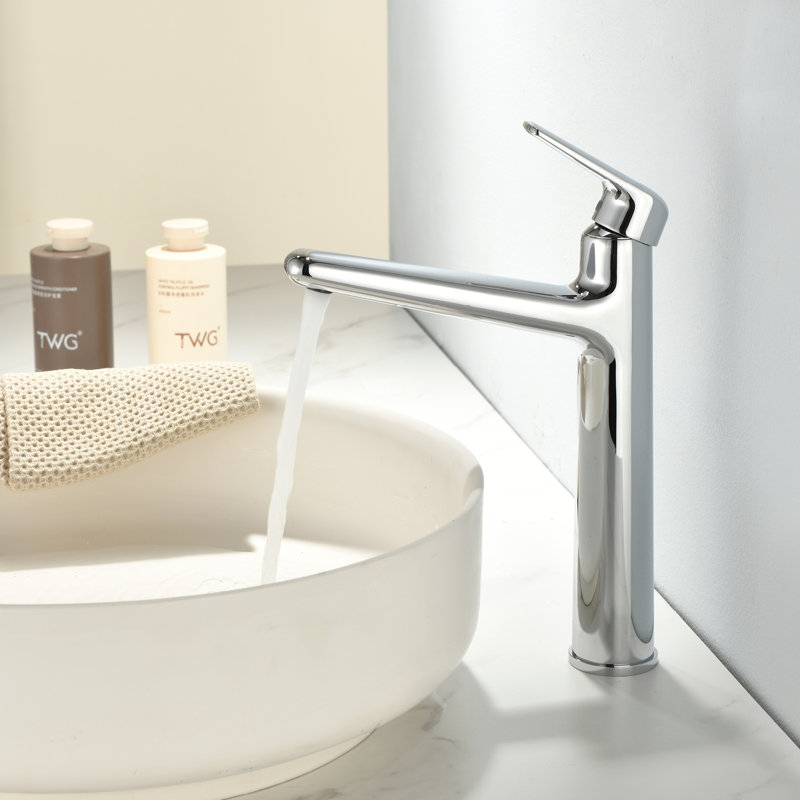Bathroom Faucet 1 Hole Bathroom Sink Faucet Waterfall Vanity Faucet Single Handle Bathroom Sink Modern, Chrome