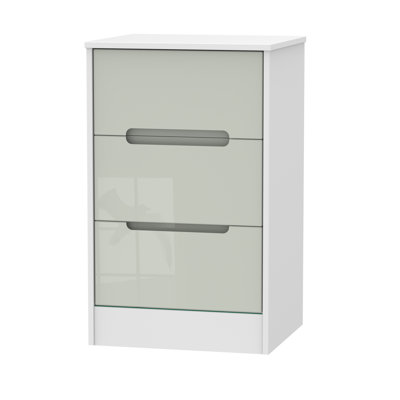 Fully Assembled Snavely 3 Drawer Bedside Table
