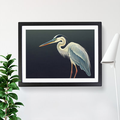 Select Heron Bird - Framed Print
