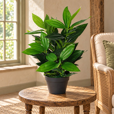 70 cm H Faux Ficus and Foliage Plant in Plastic Pot Liner