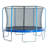 Trampoline Replacement Enclosure Surround Safety Net for 8ft Frame, Top Metal Ring using 6 Bent Poles