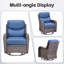 Ensemble 5 pièces de canapé de patio et de chaises pivotantes en osier avec table basse-1184726097-1184726096