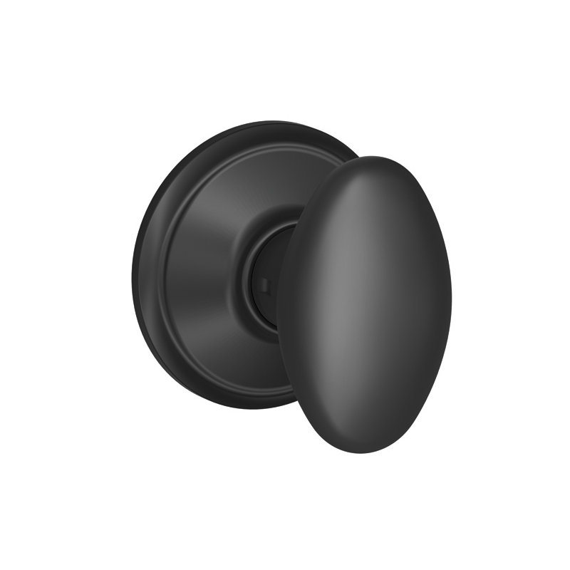 Brookshire Siena Passage Door Knob, Matte Black