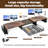 Desk Extendable Dual Monitor Stand Riser With Drawer, Rustic Brown 28“-41"